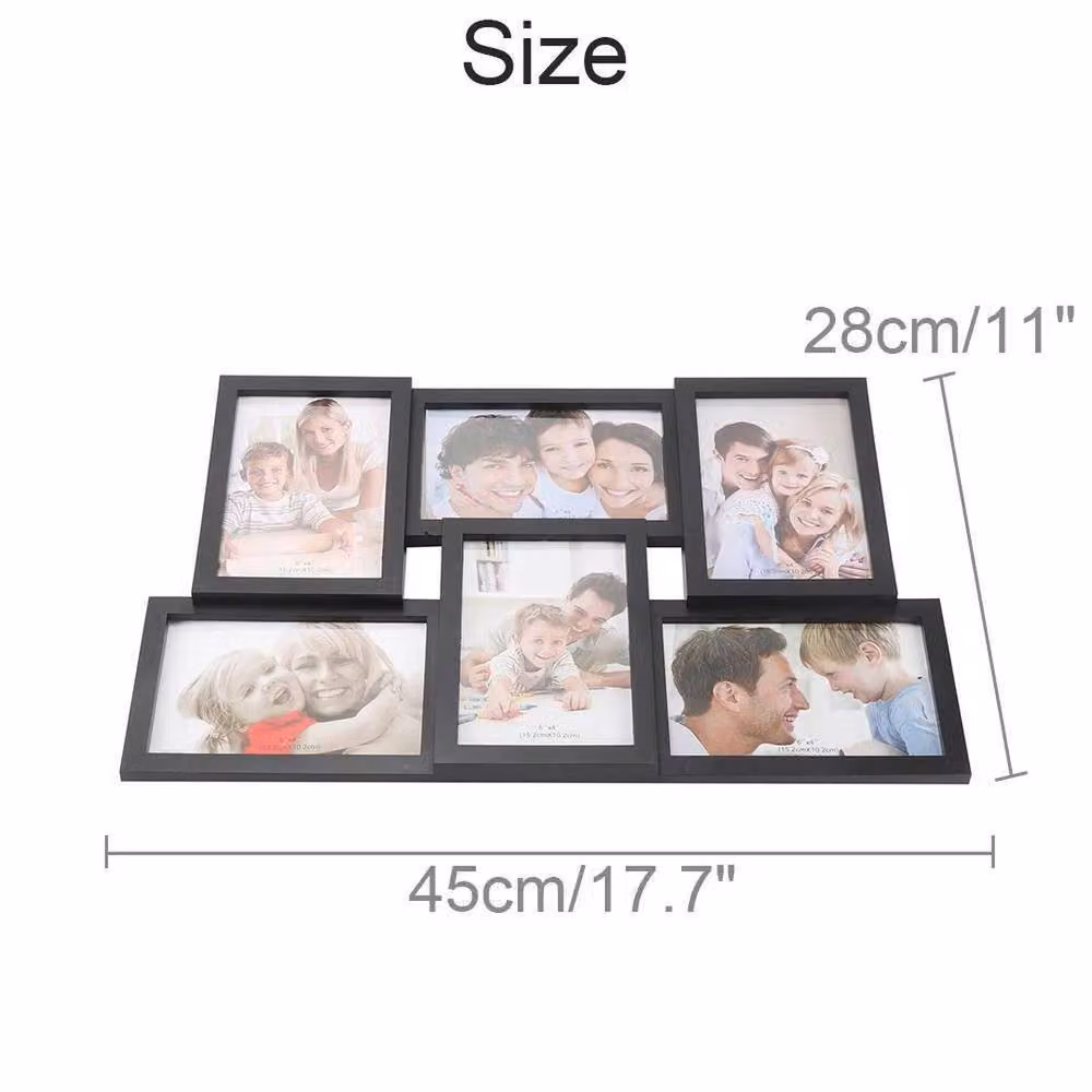 Hinsinc Black Multi Opening Collage Photo Frame for 6x4 inch Photos – 2