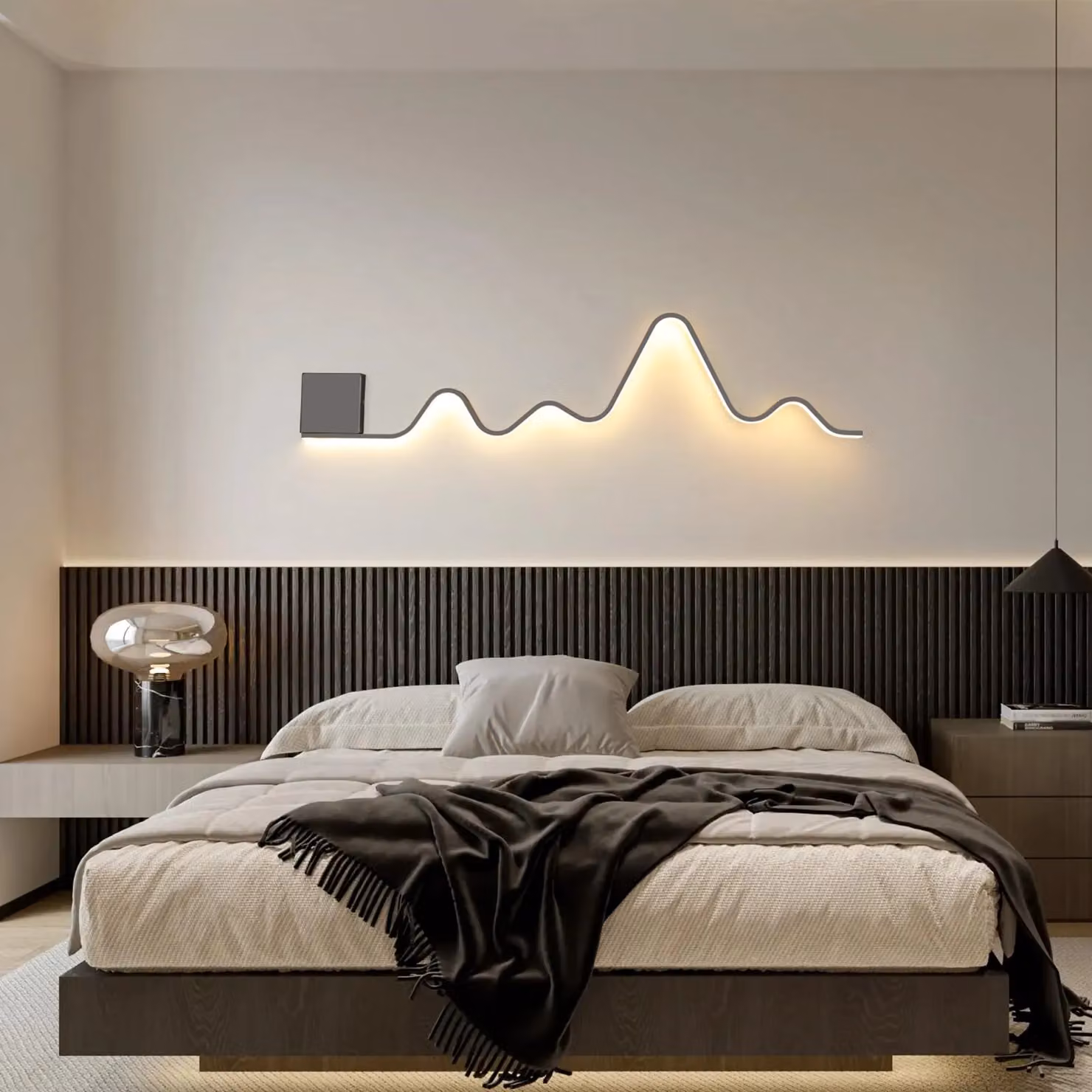 Garwarm Modern Dimmable LED Wall Sconce in Black, 30W – 2