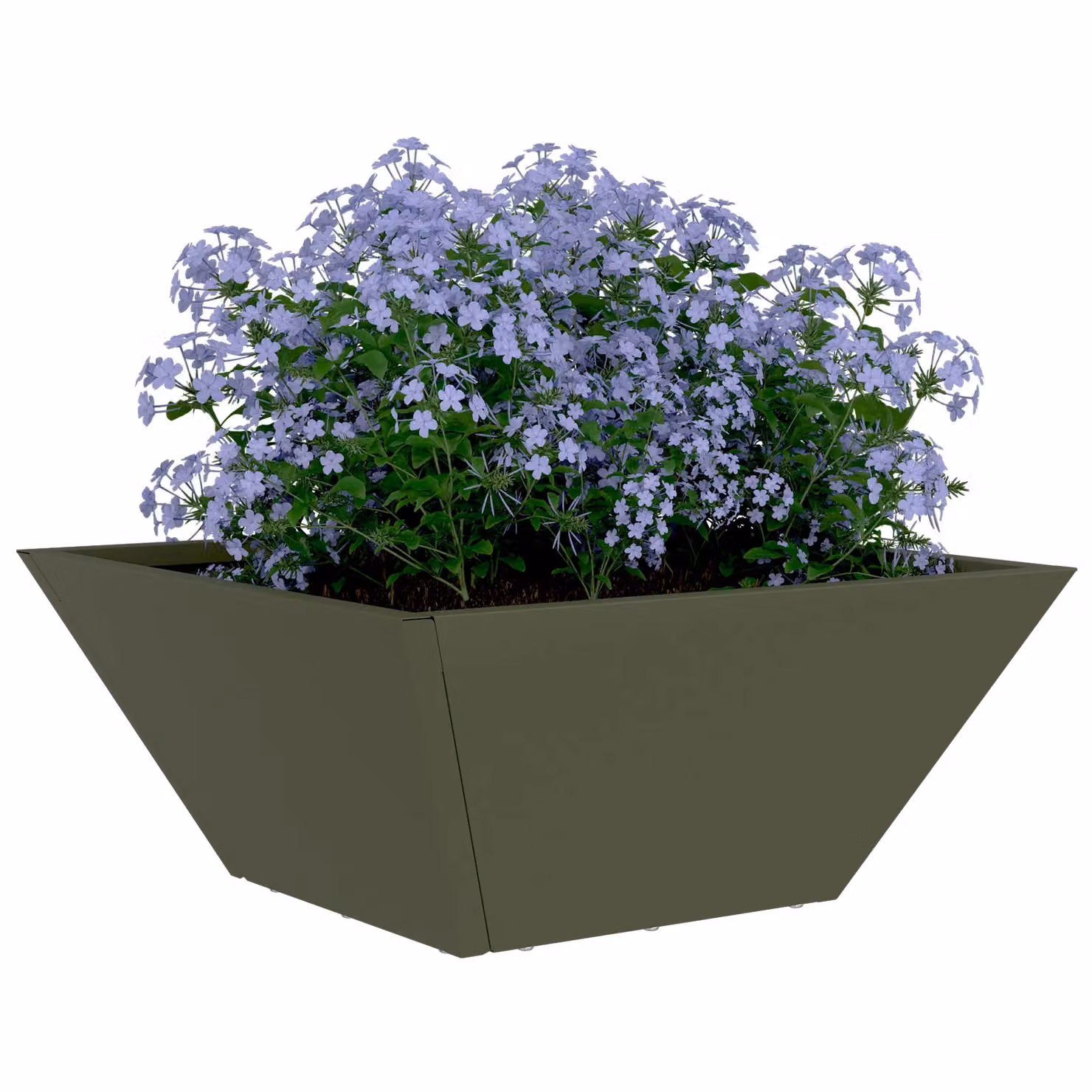 Berkfield Home 5 piece steel planter tub set in green and multicolour, W/D/H: 35 x 35 x 15 cm – 3