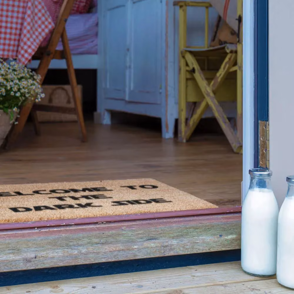 Artsy Mats Welcome to the Darkside Country Coir Doormat in Grey and Brown, W/D/H: 90 x 60 cm – 2
