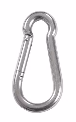 Primrose Silver Stainless Steel Snap Hook Carabiner Shade Sail Tensioner Accessory W: 8 cm, D: 4 cm