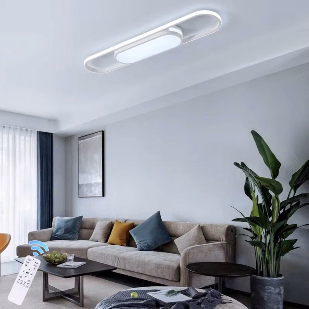 Garwarm Single LED Flush Mount Ceiling Light in White, 70 cm – 2