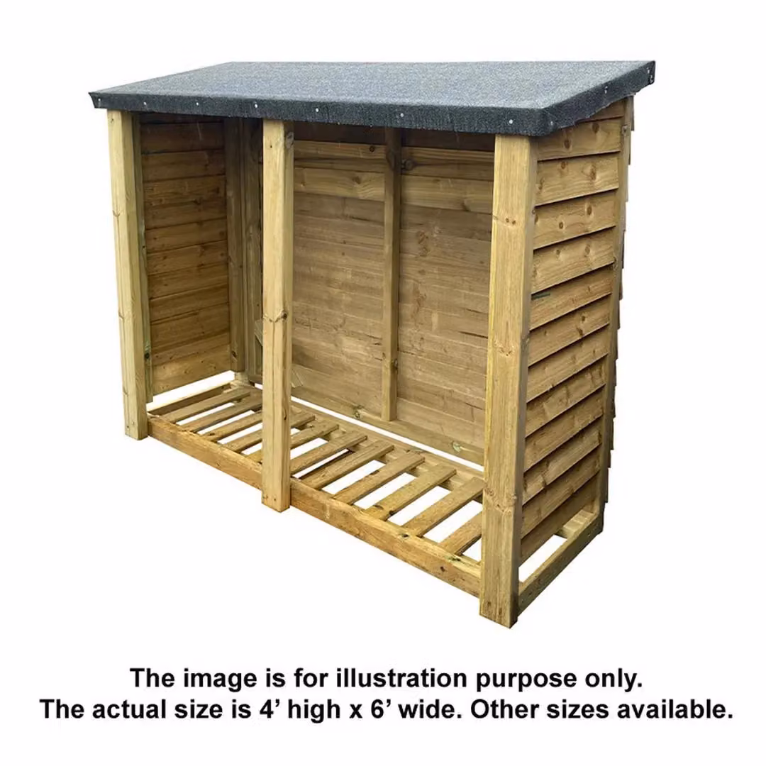 Churnet Valley Garden Furniture Ltd Heavy Duty Wood Log Store, Brown, W: 180 cm, D: 67 cm, H: 120 cm – 2