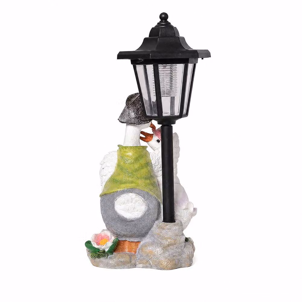 Emitto Green Solar Duck Garden Ornament with LED Light – 5