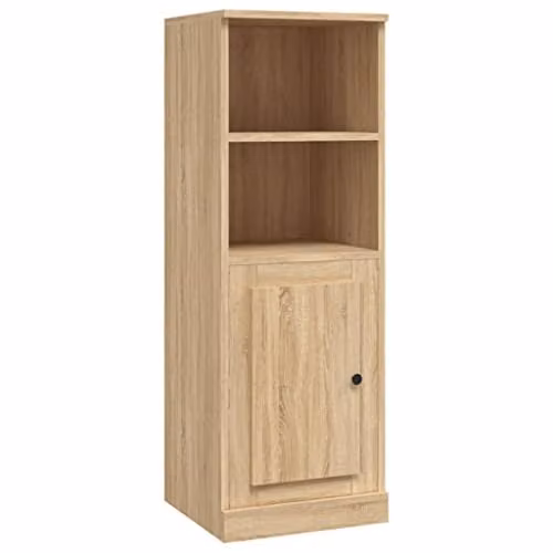 vidaXL Wall-Mounted Highboard in Oak Brown, W/D/H: 36 x 35.5 x 103.5 cm – 1