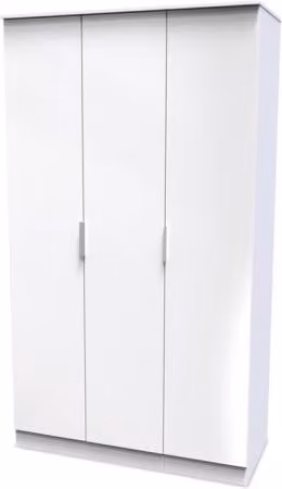Welcome Furniture Plymouth 3 Door Tall Triple Wardrobe in White