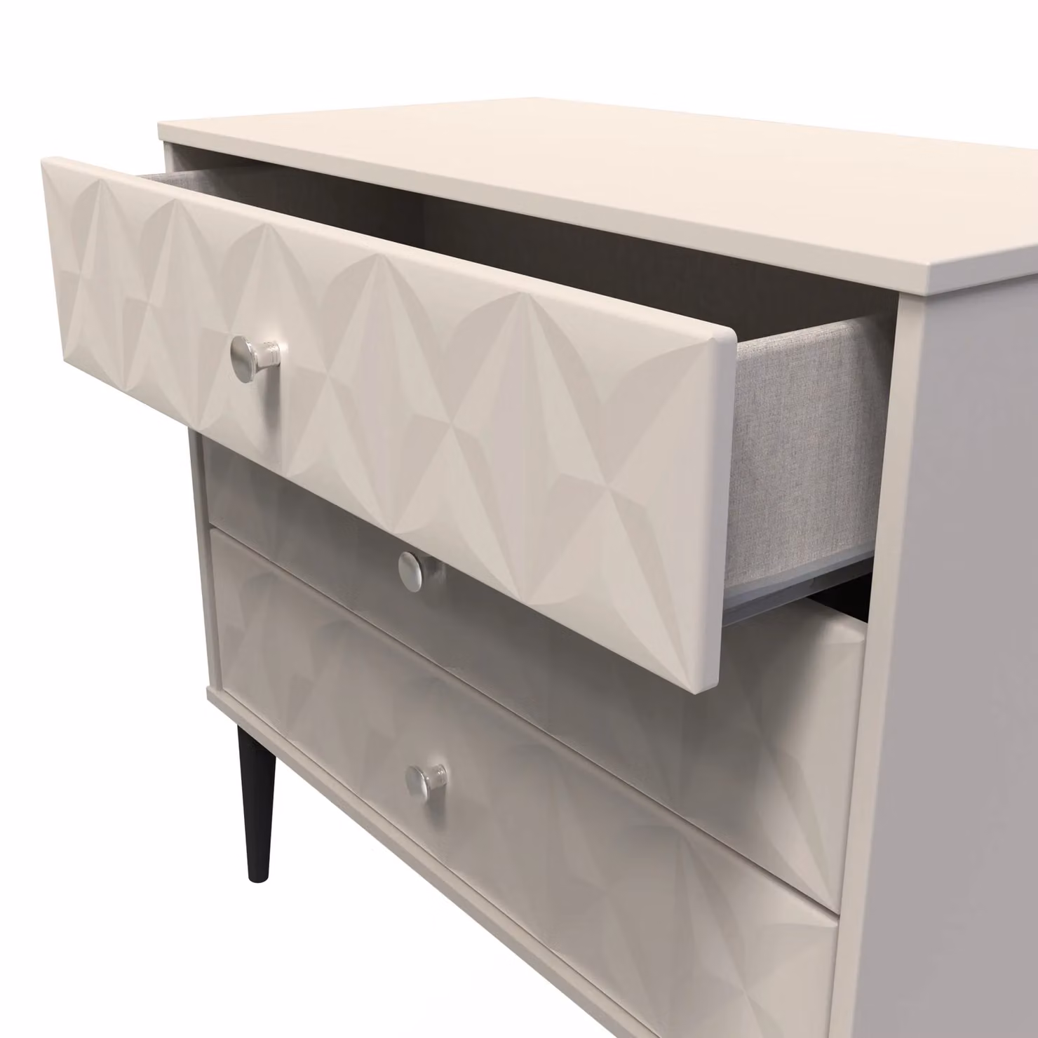 Ready Assembled 2 U Toledo 3 Drawer Chest in Taupe – 2