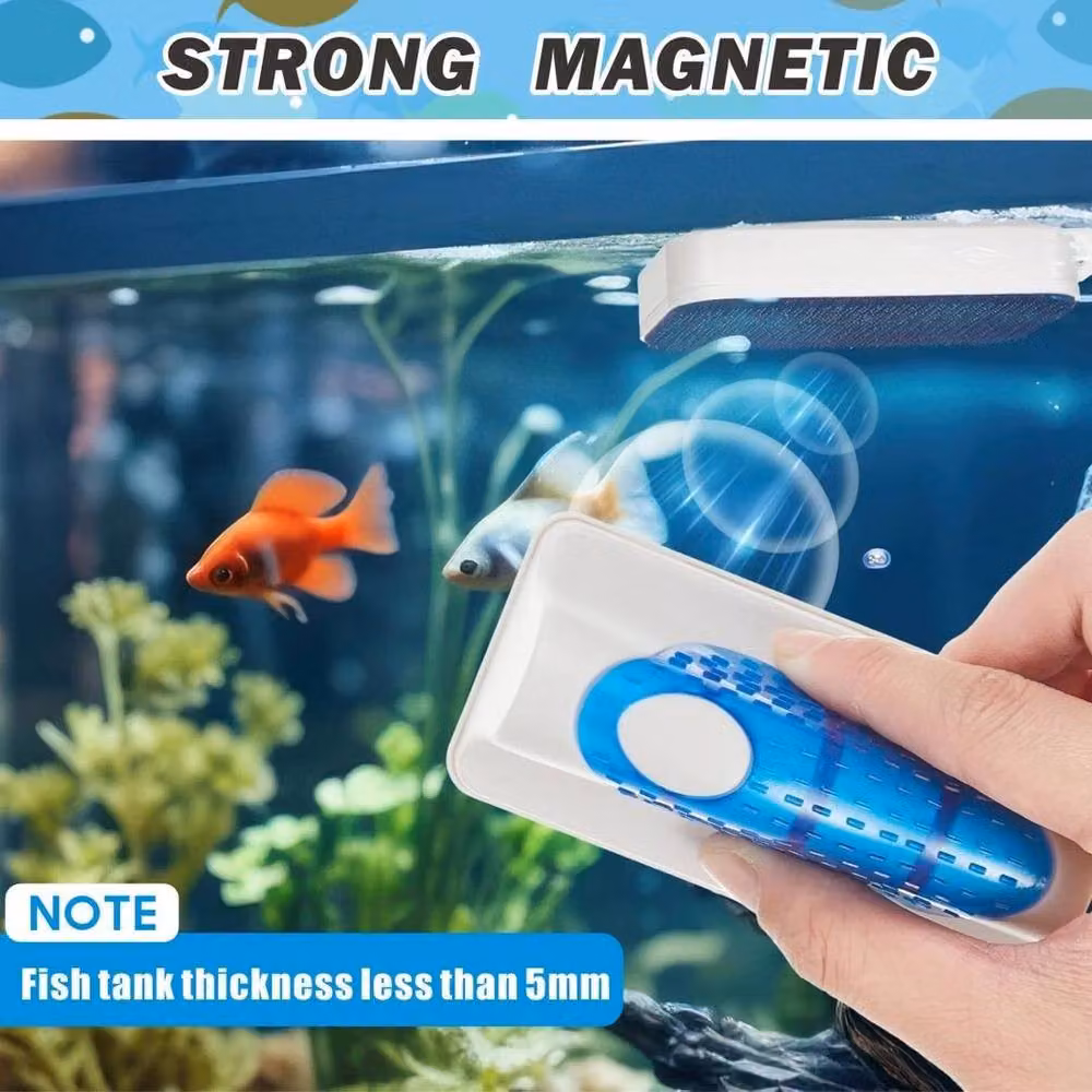 SPETLEK Magnetic Aquarium Fish Tank Cleaner in White – 3