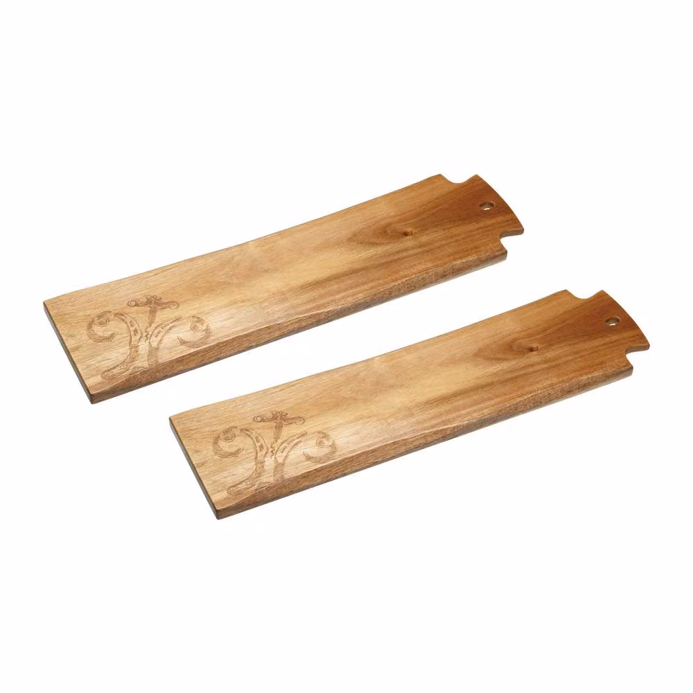 Artesa Set of 2 Brown Solid Acacia Wood Appetiser Serving Planks – 2