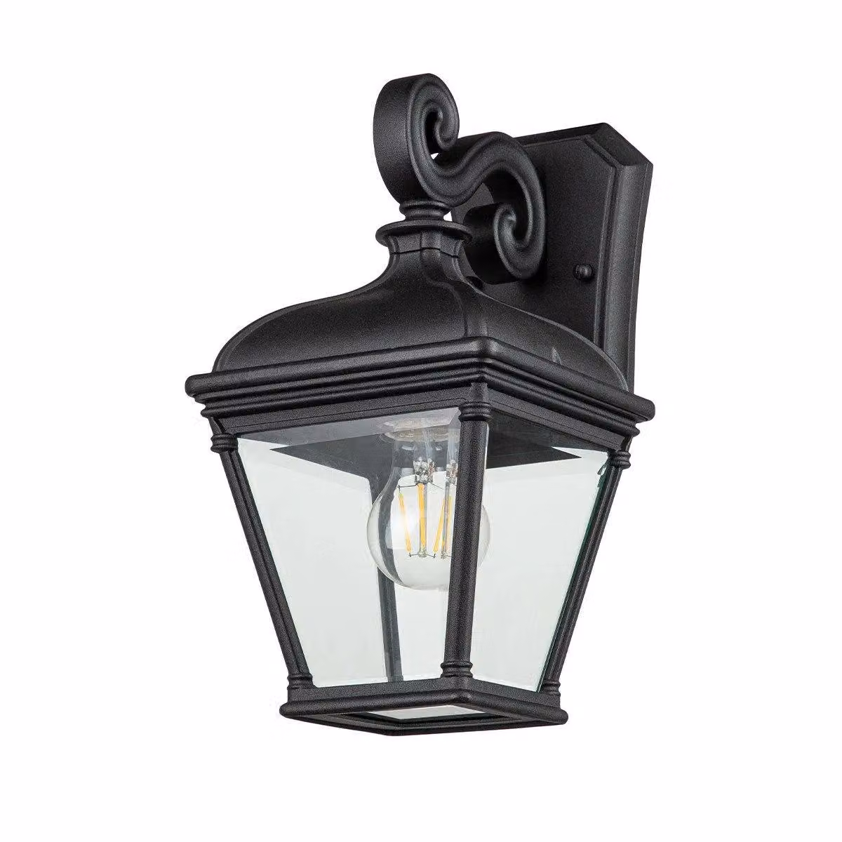 Netlighting Bayview Black Outdoor Wall Lantern with Transparent Glass IP44 – 2