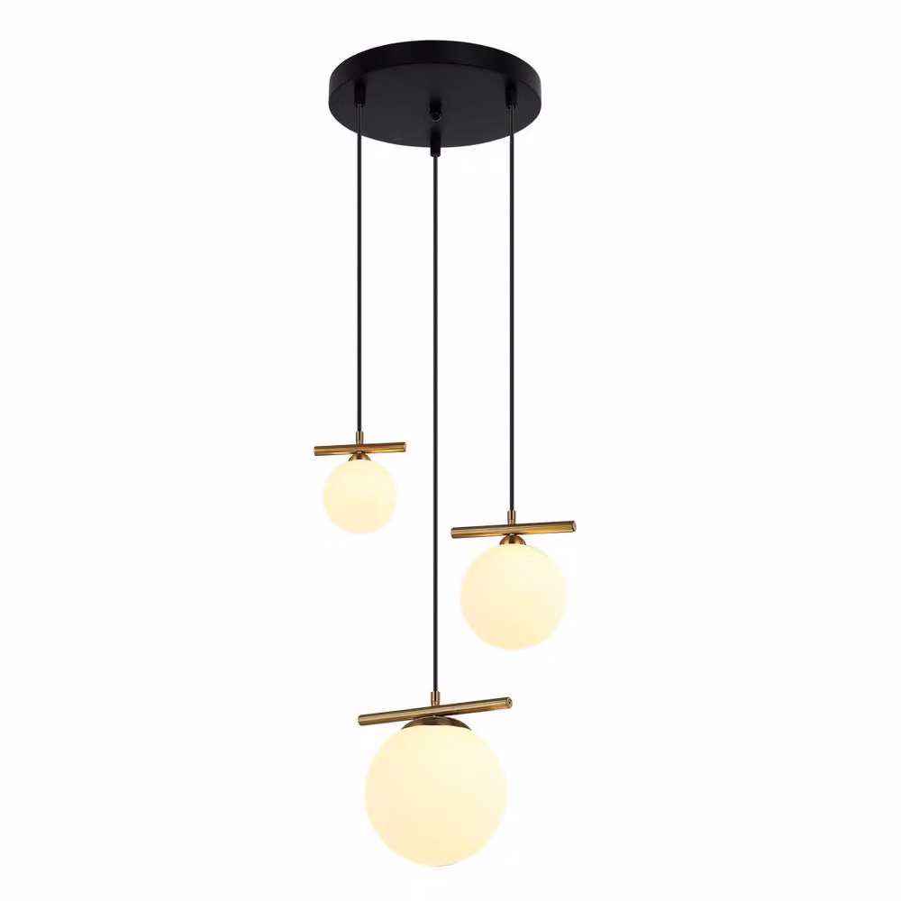 Netlighting Merseta Cluster Pendant Ceiling Light in Antique Bronze and Brown with 3 x E14 Bulbs