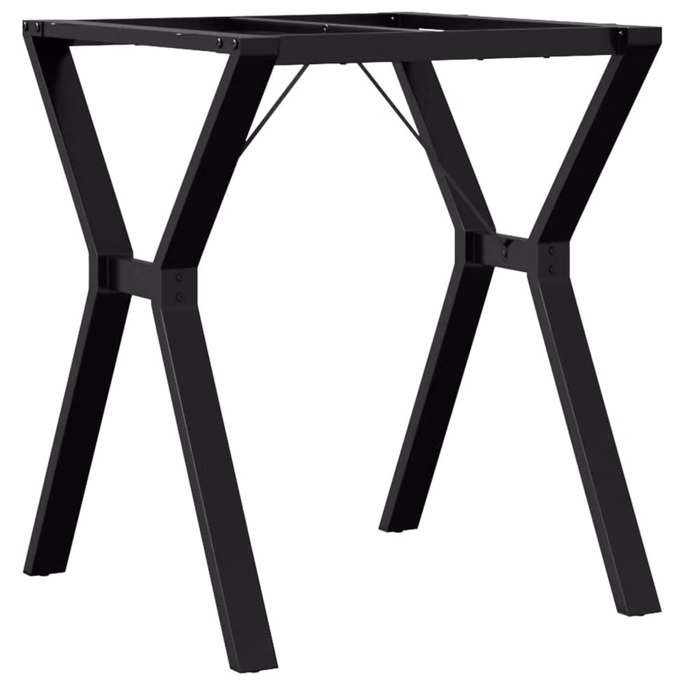 Berkfield Home Durable Y-Frame Dining Table Legs in Black Cast Iron, W/D/H: 60 x 60 x 73 cm – 1