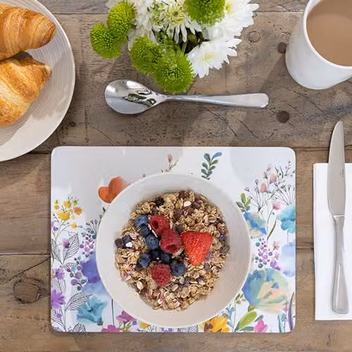 Creative Tops Meadow Floral Printed Rectangular Cork Backed Placemats, Multicolour, W: 30 cm, D: 23 cm, Set of 4 – 2