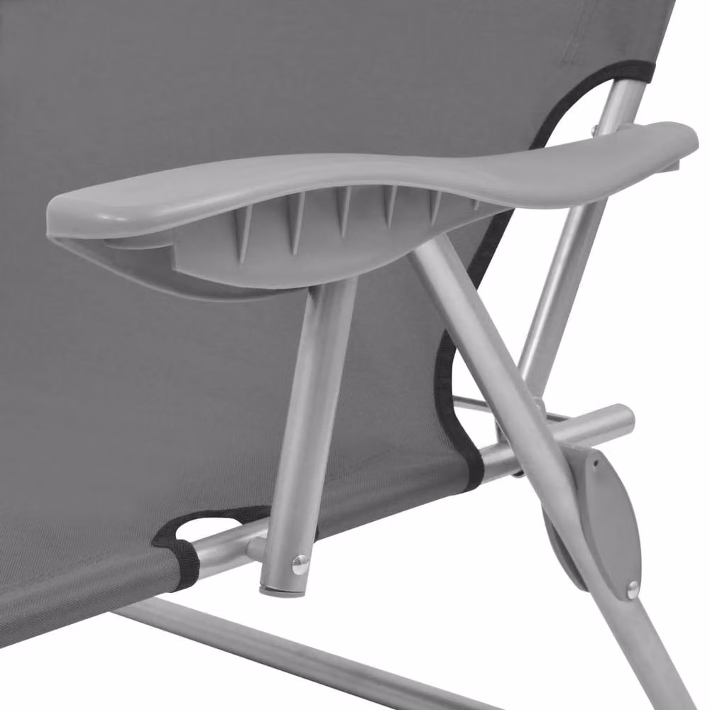 Berkfield Home Sun Lounger with Canopy in Steel Grey – 3