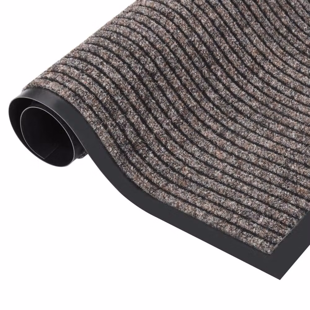 Berkfield Home Traffic Striped Doormat in Beige and Multicolour, W: 60 cm, D: 80 cm – 3