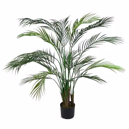 Leaf Design UK Large Artificial Green Palm Tree, 125 cm Height – 1