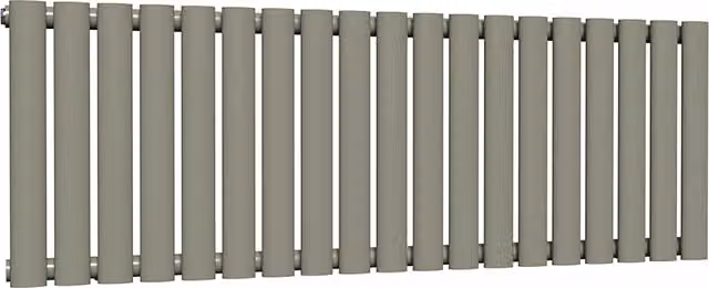 Lux Heat Oval Horizontal Single Steel Radiator in Green, W: 114 cm, H: 40 cm, D: 4 cm