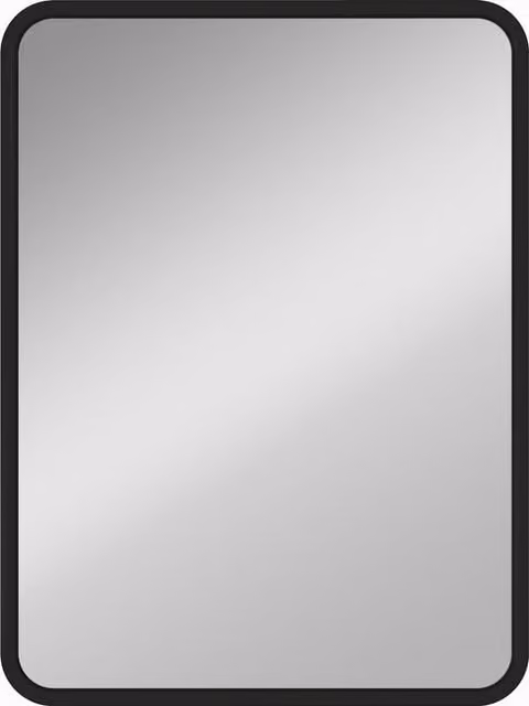 HOMCOM Modern Rectangular Wall Mirror with HD Glass in Black
