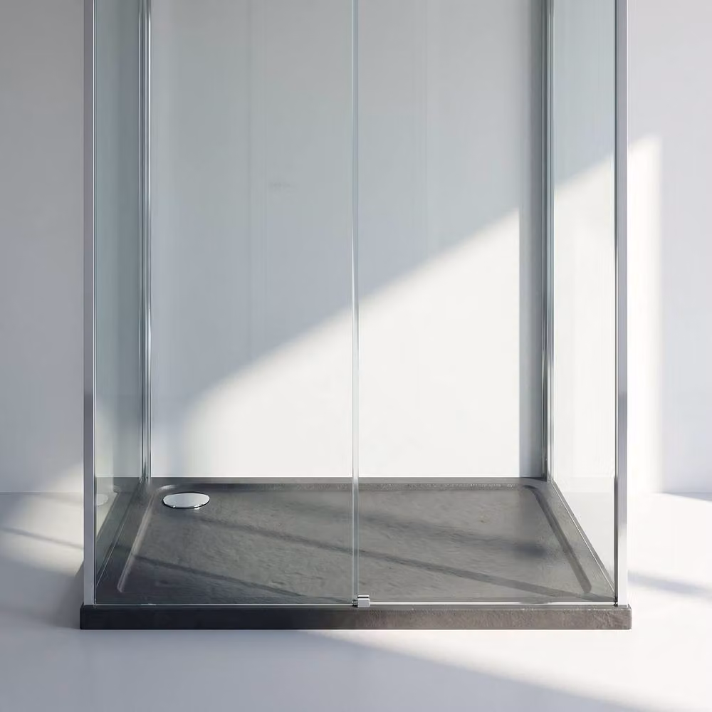 Balterley Contemporary Rectangular Anti-Slip Shower Tray, Grey, W: 100 cm, D: 90 cm – 6