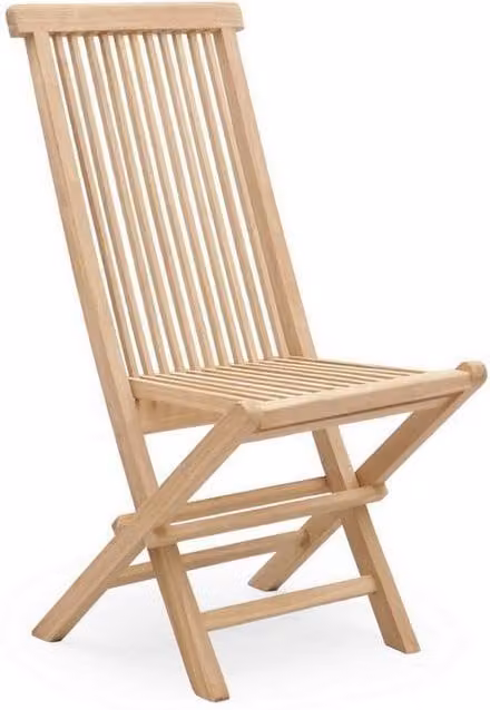 Minster Garden Folding Chair in Brown Teak, W: 45 cm, D: 63 cm, H: 89 cm – 1
