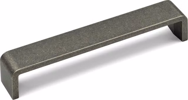 Handle & Home Matt Pewter Zinc Bar Kitchen Cabinet D Handle in Silver Grey