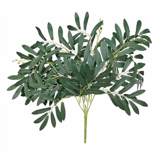 Kingsbury Gifts Artificial Green Mediterranean Leaf Bush, Height: 63 cm