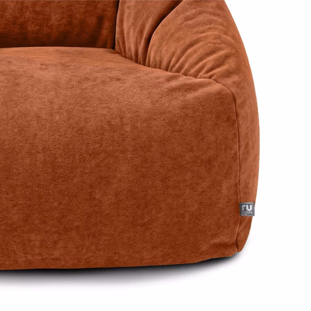 rucomfy Velora Snuggle Bean Bag Chair for Adults in Orange with Removable Cover – 4