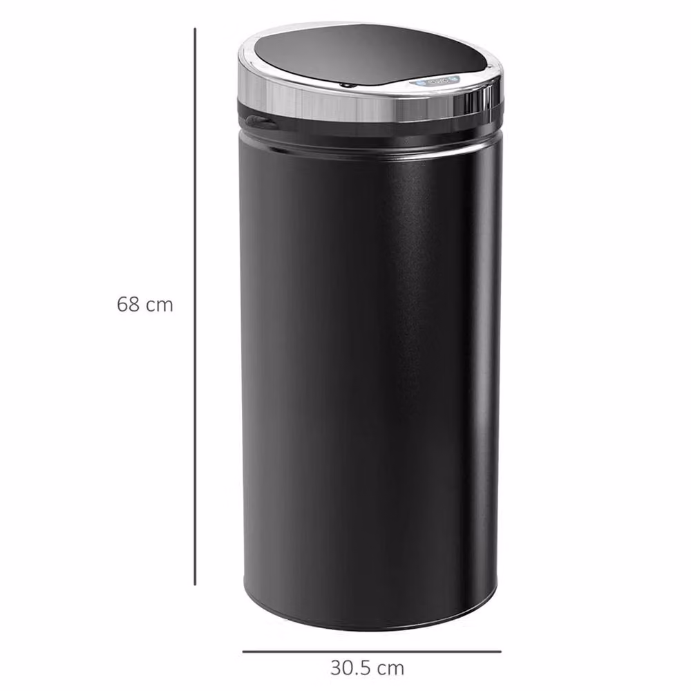 Nordara Automatic Hand Sensor Dustbin, 42L, Black, W: 120 cm, H: 68 cm – 2