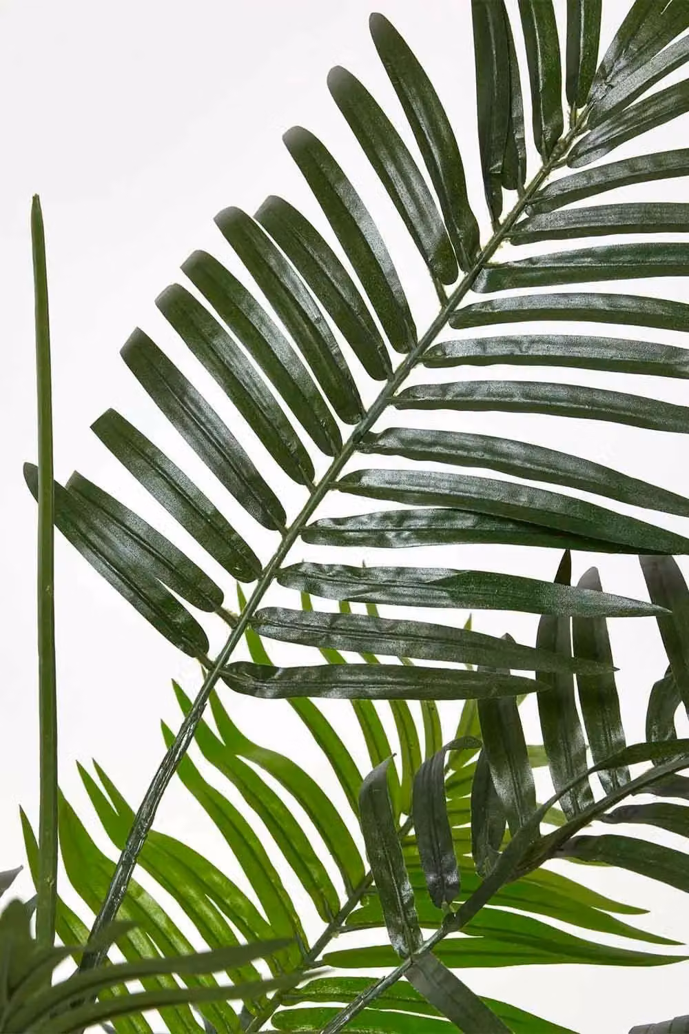 Homescapes Green Mini Artificial Palm Tree with Black Pot, Height: 100 cm – 3