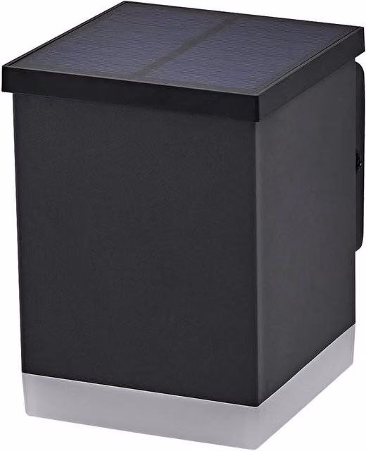 Osram Endura Style Solar LED Wall Light, Warm White, Grey/Black, IP44, 50lm, 3000K – 3