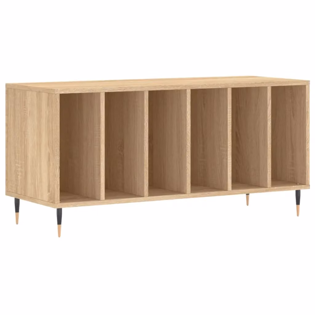 Berkfield Home Record Cabinet in Sonoma Oak and Brown, W/D/H: 100 x 38 x 48 cm – 2
