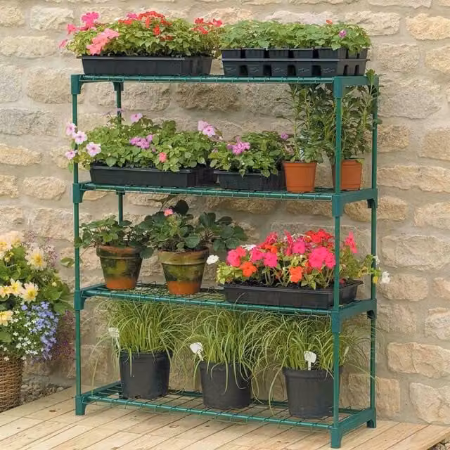 Gardman Green Metal Growhouse Shelving, H 106 x W 90 x D 31 cm