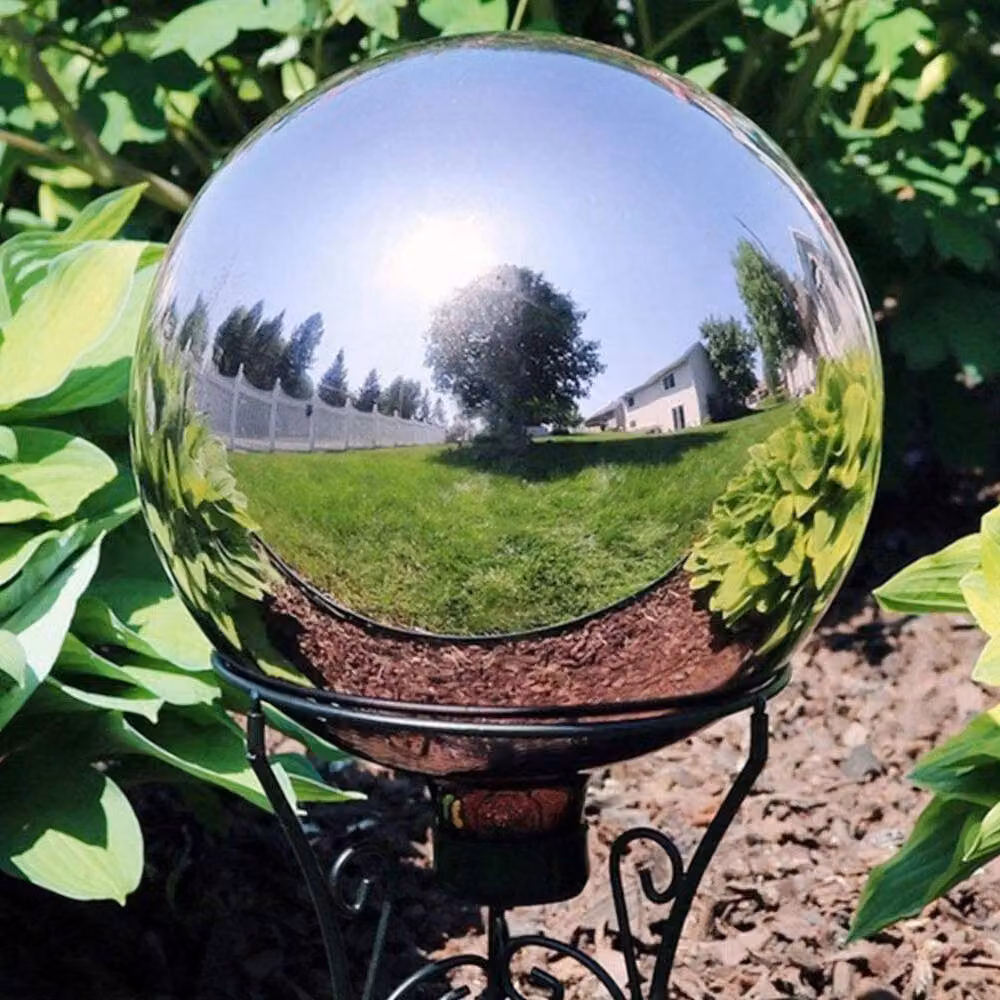 SPETLEK Set of 6 Stainless Steel Garden Gazing Balls in Silver – 5