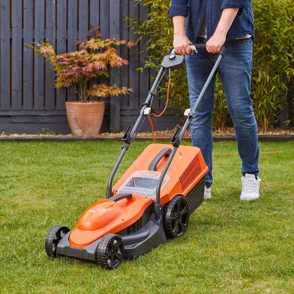Flymo SimpliMow 320V Corded Electric Rotary Lawnmower in Orange with Collection Bag – 5