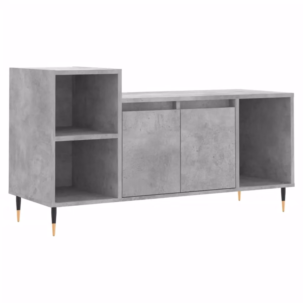 Berkfield Home Modern TV Cabinet in Concrete Grey, W/D/H: 100 x 35 x 55 cm – 2