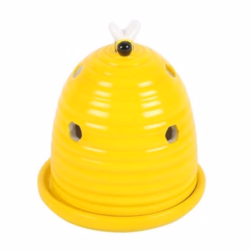 KDMD Yellow Ceramic Beehive Incense Cone Holder – 1