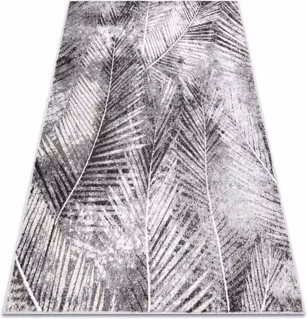 RugsX Mateo Grey Floral Modern Rectangular Rug W: 80 cm, L: 150 cm