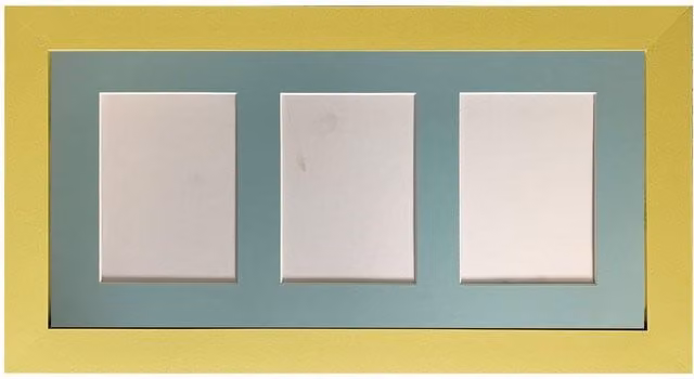 Frames & Mirrors 4U Metro Gold Rectangular Picture Frame with Blue Mount for 7 x 5 Inch Images