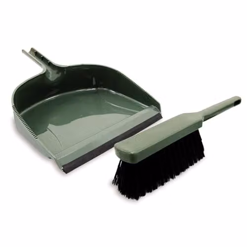 Libbi Lou Large Dustpan and Brush Set in Green