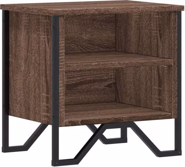 Berkfield Home Brown Oak Bedside Cabinet in Engineered Wood W/D/H: 40 x 30 x 40 cm – 1