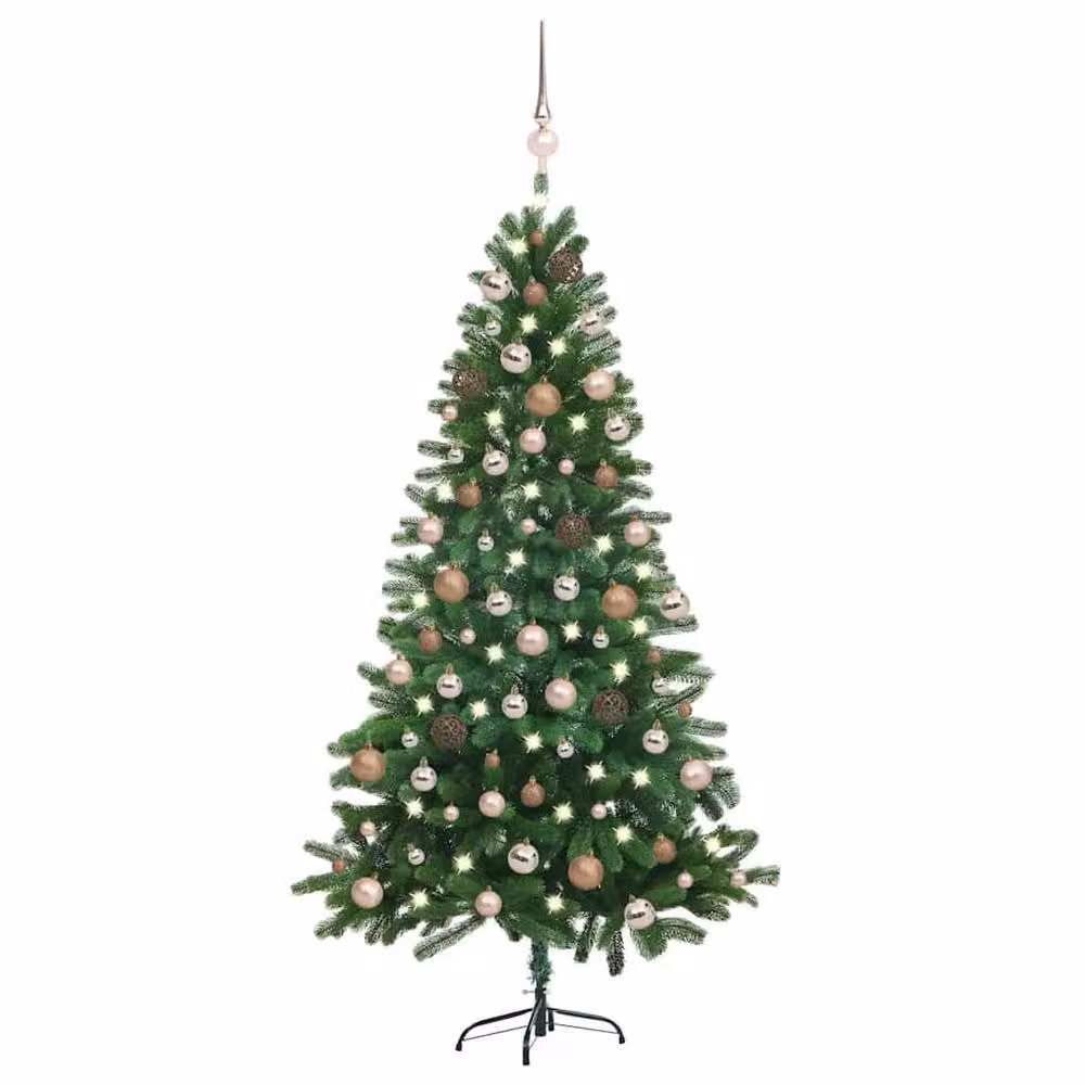 Berkfield Home Pre-lit Artificial Christmas Tree with Ball Set, Green, Height: 150 cm – 2