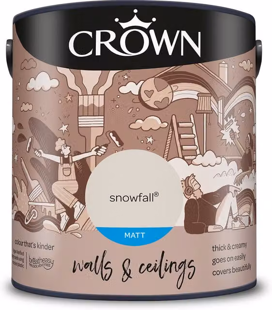 Crown Matt Breatheasy Emulsion Paint - White