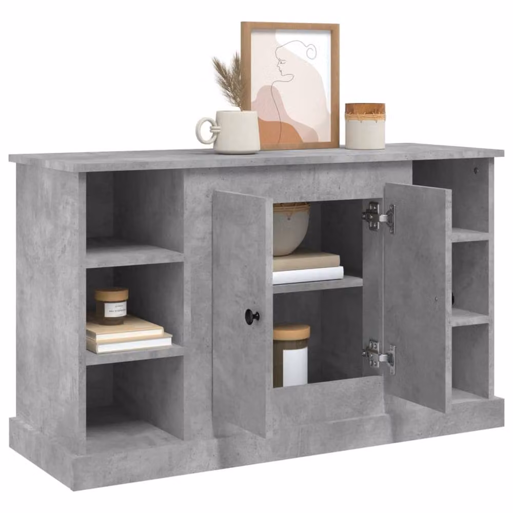 Berkfield Home Sideboard in Concrete Grey, W/D/H: 100 x 35.5 x 60 cm – 3