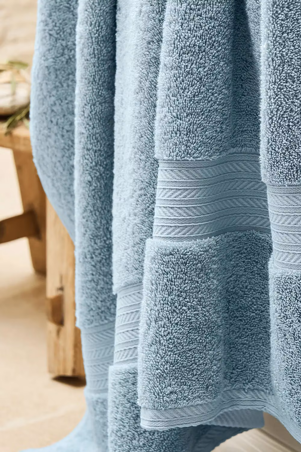 Christy Renaissance Luxury 675GSM Egyptian Cotton Bath Sheet in Mid Blue – 3