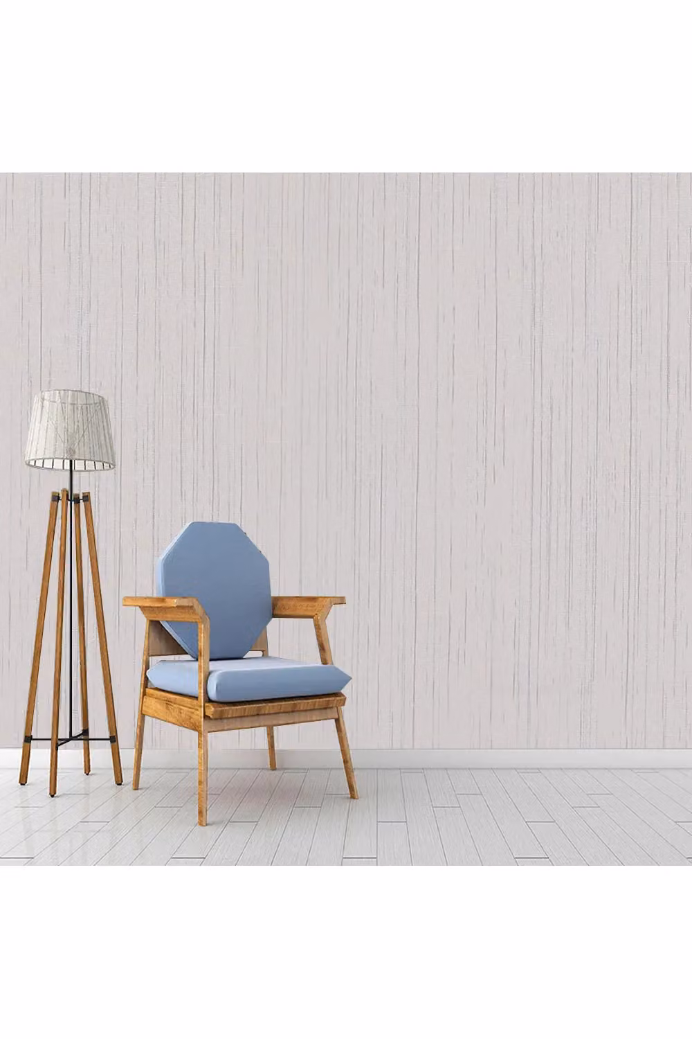 Living and Home Self-Adhesive Grey Striped Abstract Vinyl Wallpaper Roll – 2