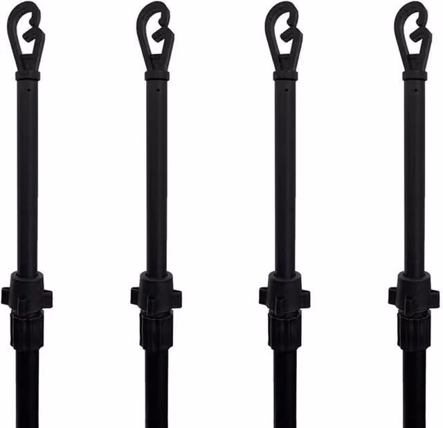 SPETLEK 4x Clothes Washing Line Prop Poles in Black – 1