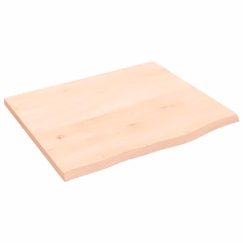 vidaXL Wall Mounted Oak Wood Shelf, Brown, W: 60 cm, D: 50 cm, H: 2 cm