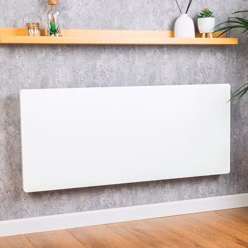 TCP 2000W White Aluminium Wall-Mounted Convector Electric Panel Heater with Thermostat and Timer – 2