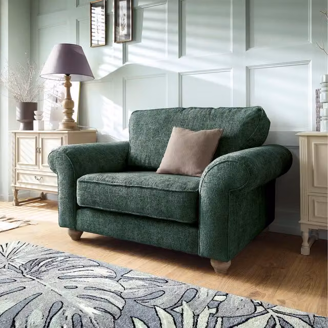 Abakus Direct Ingrid Collection Cuddle Chair in Jungle Green