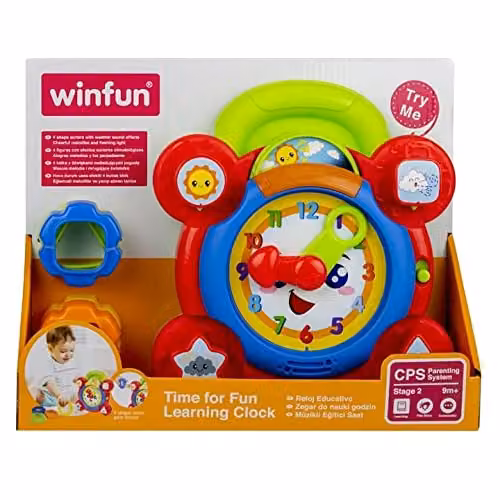 Winfun Time For Fun Learning Clock, Multicolour – 2